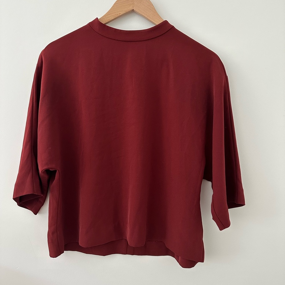 UNIQLO Maroon High Neck Top